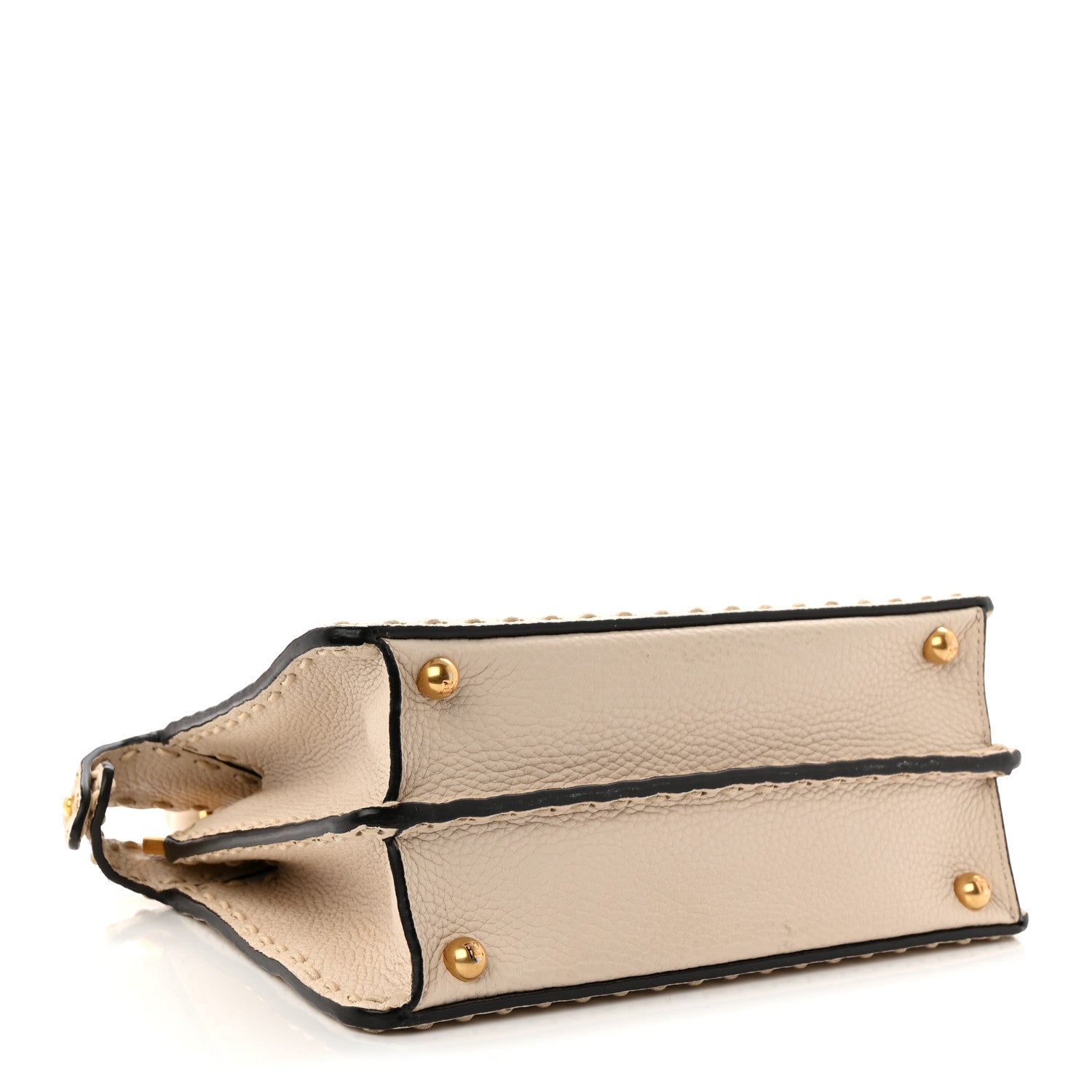 Cuoio Roma Sellerissima Nappa Sintetica Tape Stitch Small Peekaboo I SEE U Satchel Camelia - Image 4