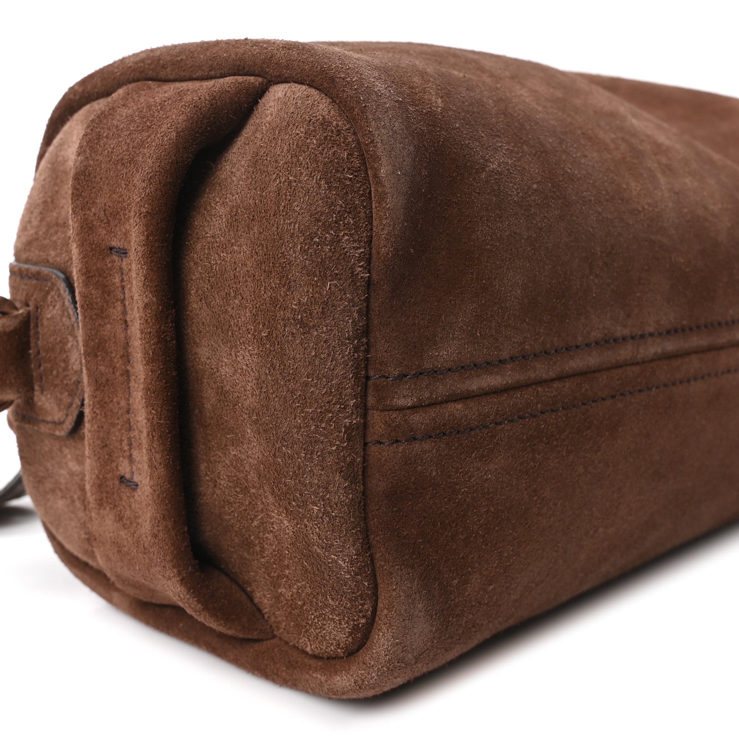 Scamosciato Top Handle Shoulder Bag Cacao - Image 8