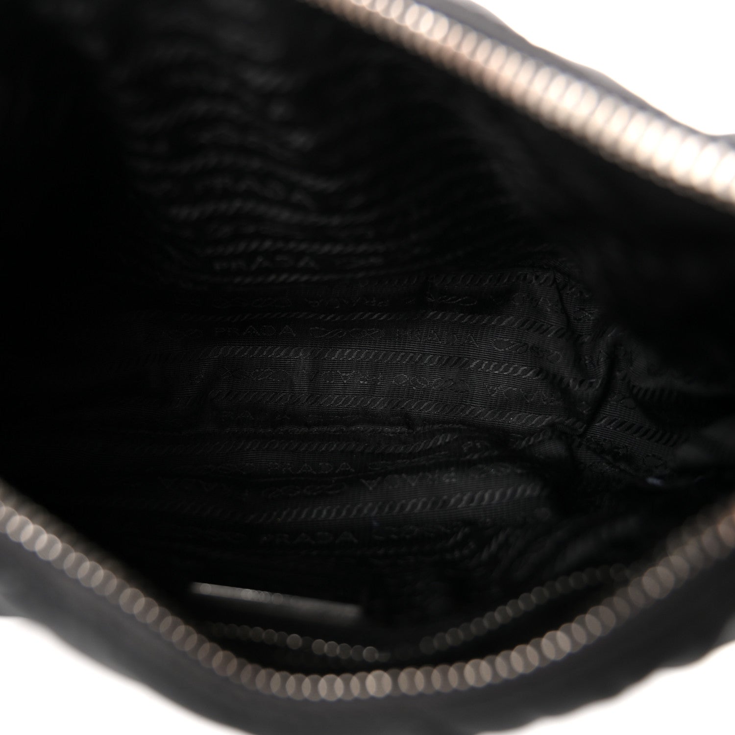 Re-Nylon Triangle Padded Patchwork Shoulder Bag Black - Image 5
