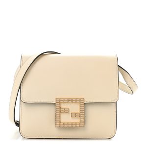 Vitello King Fab Crossbody Bag White Ice