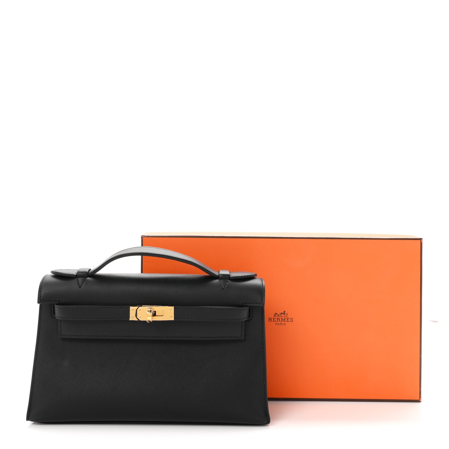 Swift Kelly Pochette Clutch Black - Image 11