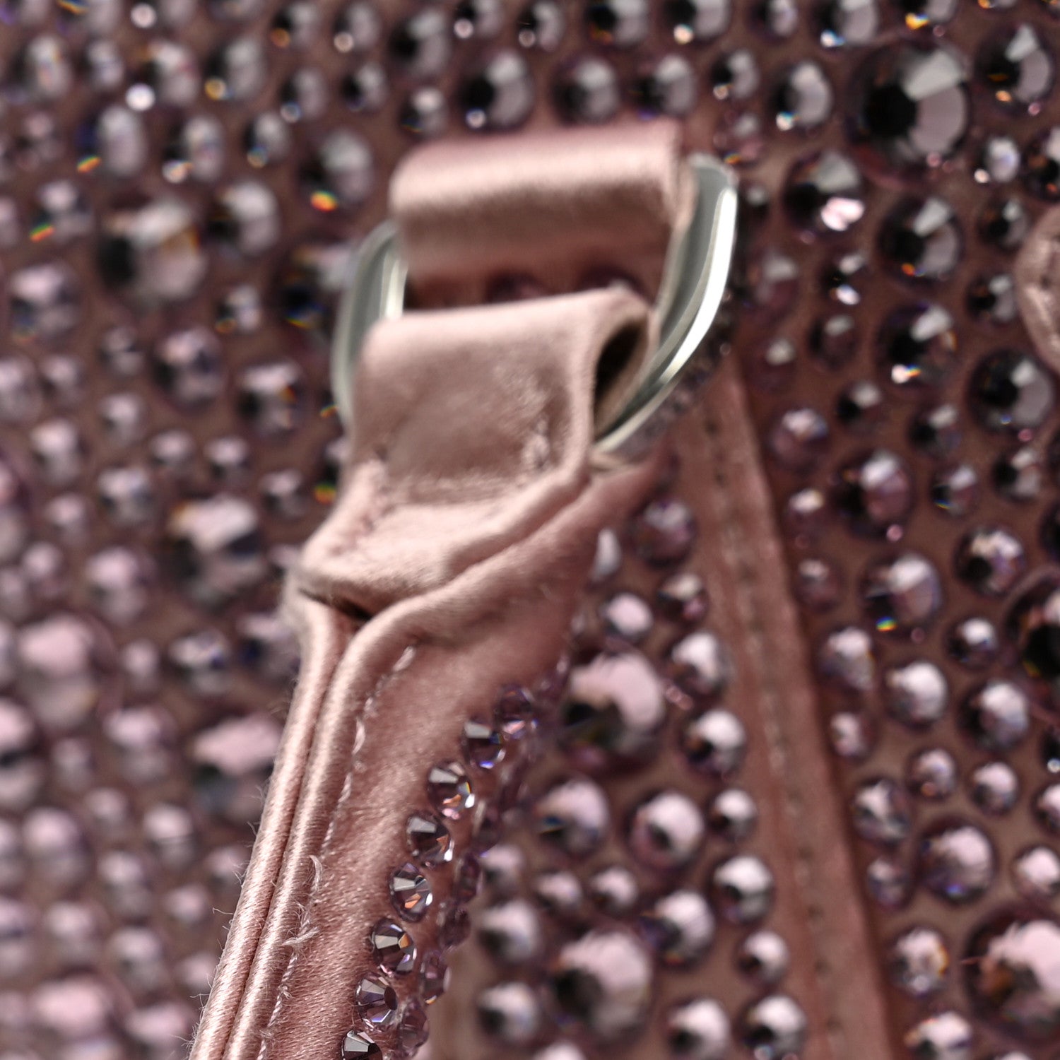 Satin Crystal Mini Galleria Double Zip Tote Alabastro - Image 11