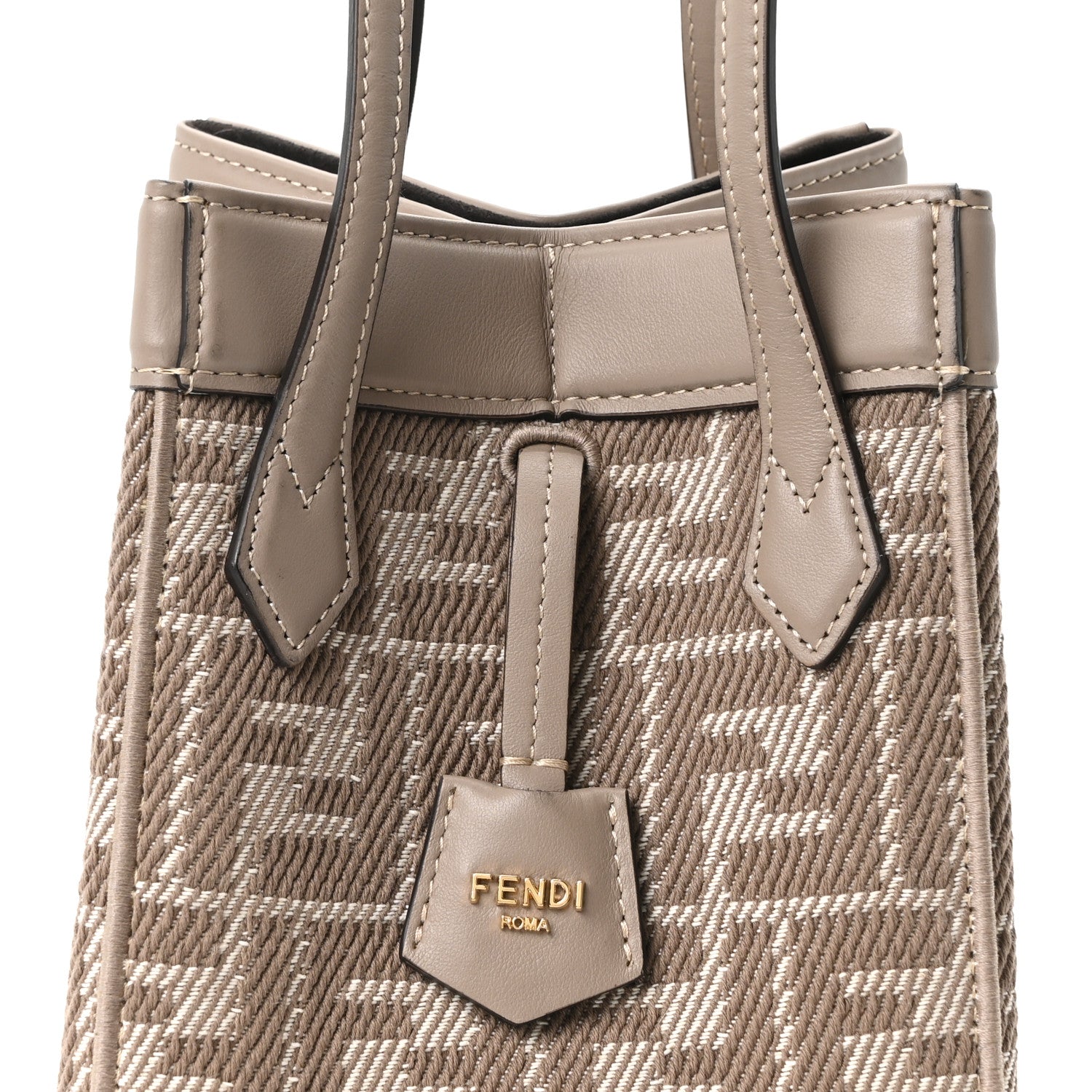 Fabric Jacquard Vitello Grace FF 1974 Mini Fendi Origami Dove White Dove - Image 7
