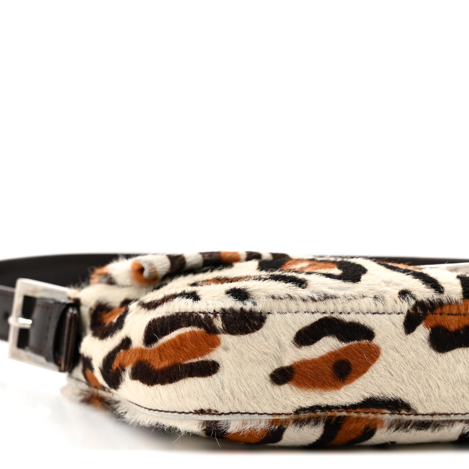 Calf Hair Leopard Print Baguette Brown - Image 8