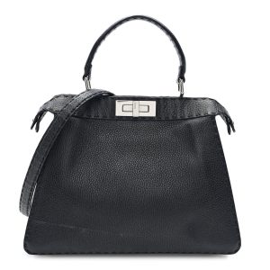 Cuoio Romano Selleria Chamois Medium Peekaboo I SEE U Satchel Black Camel Sunflower