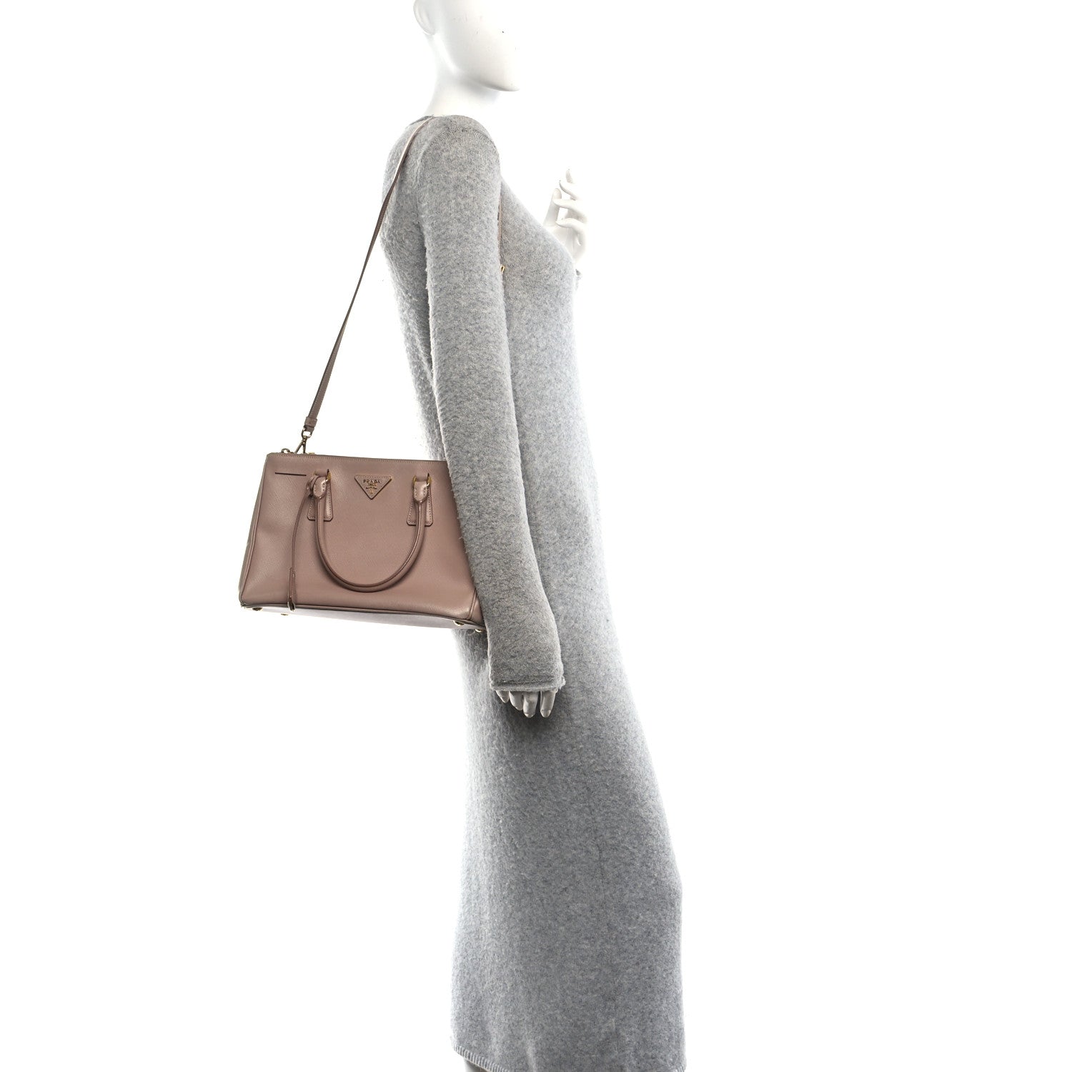 Saffiano Small Galleria Double Zip Tote Cammeo - Image 2