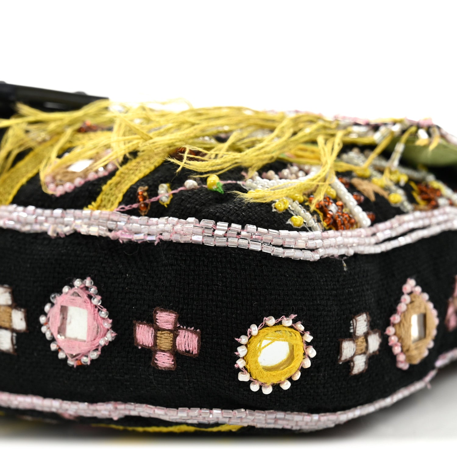 Canvas Beaded Baguette Black Multicolor - Image 9