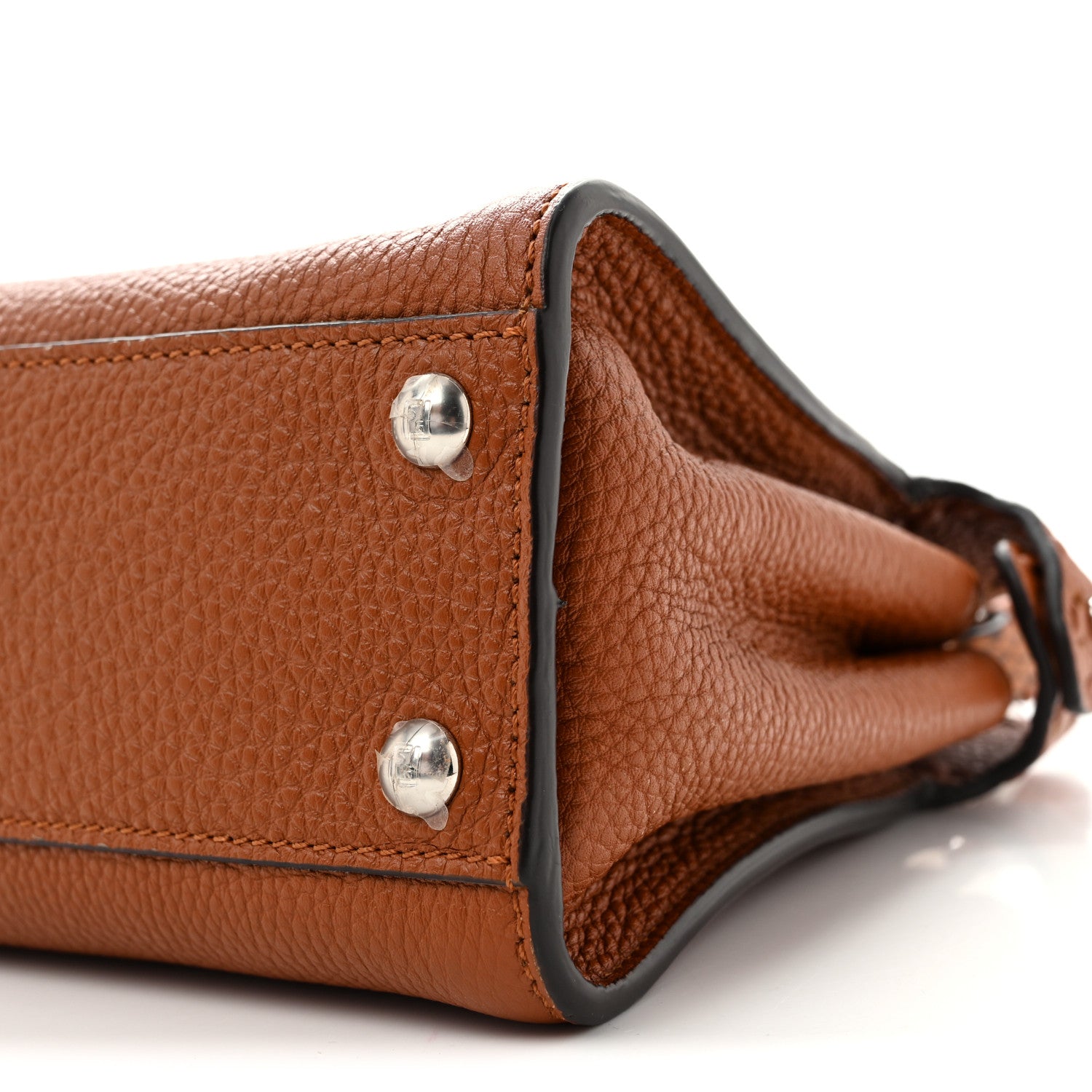 Cuoio Romano Snakeskin Selleria Mini Peekaboo Iconic Satchel Cappuccino - Image 9