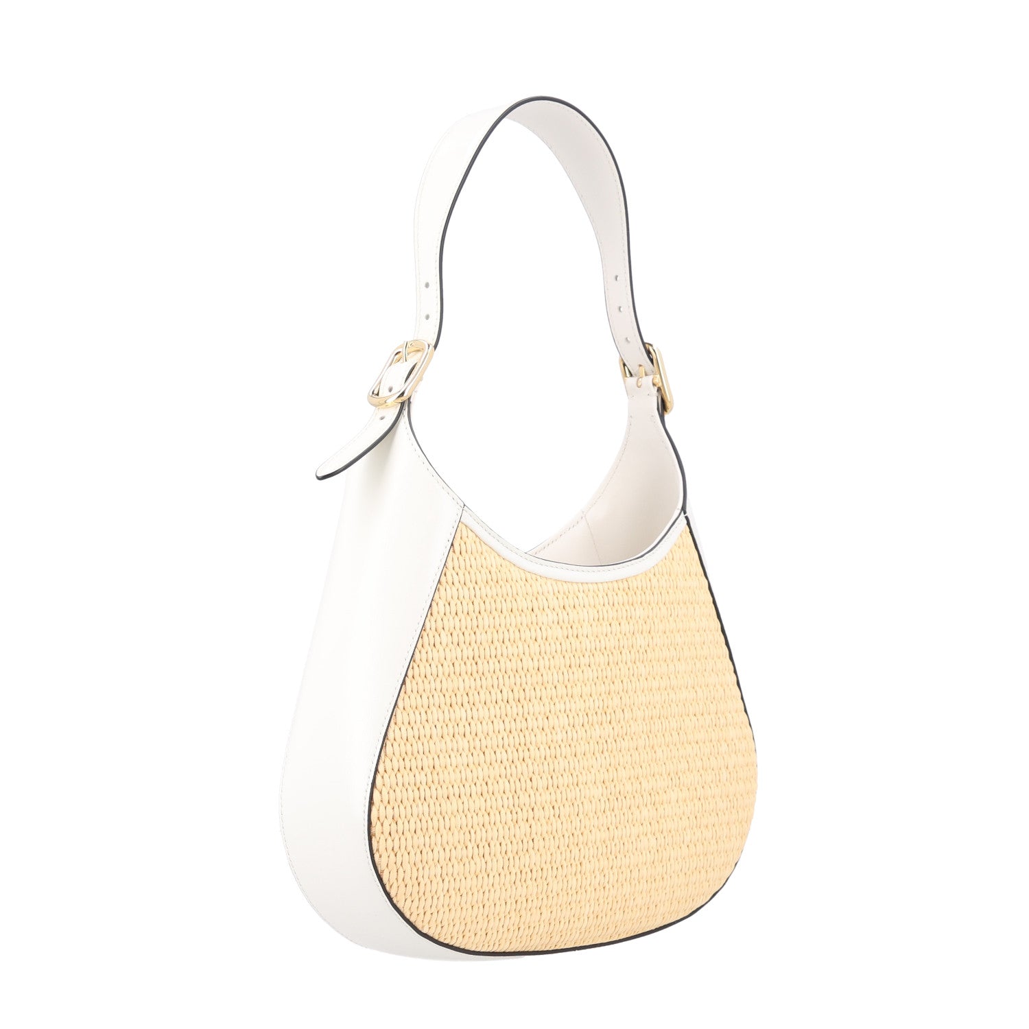 Paglia Spazzolato Shoulder Bag Naturale White - Image 3