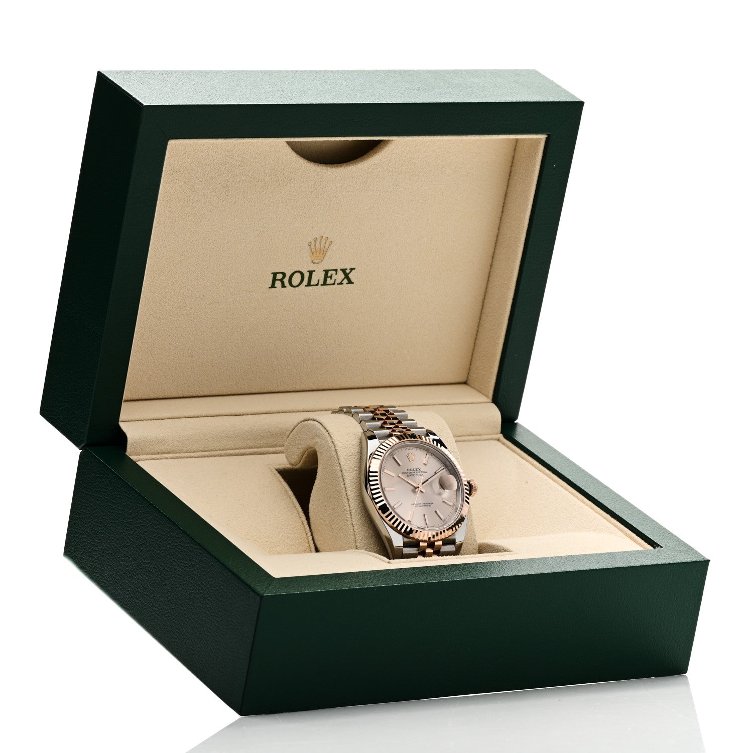 Stainless Steel 18K Everose Gold 41mm Oyster Perpetual Datejust Watch Sundust 126331 - Image 5
