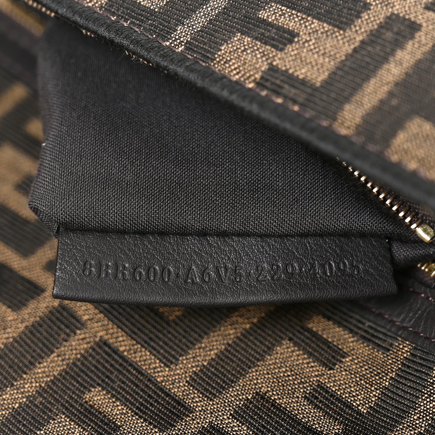 Fabric Jacquard FF 1974 Medium Baguette Tobacco Moro Black - Image 13
