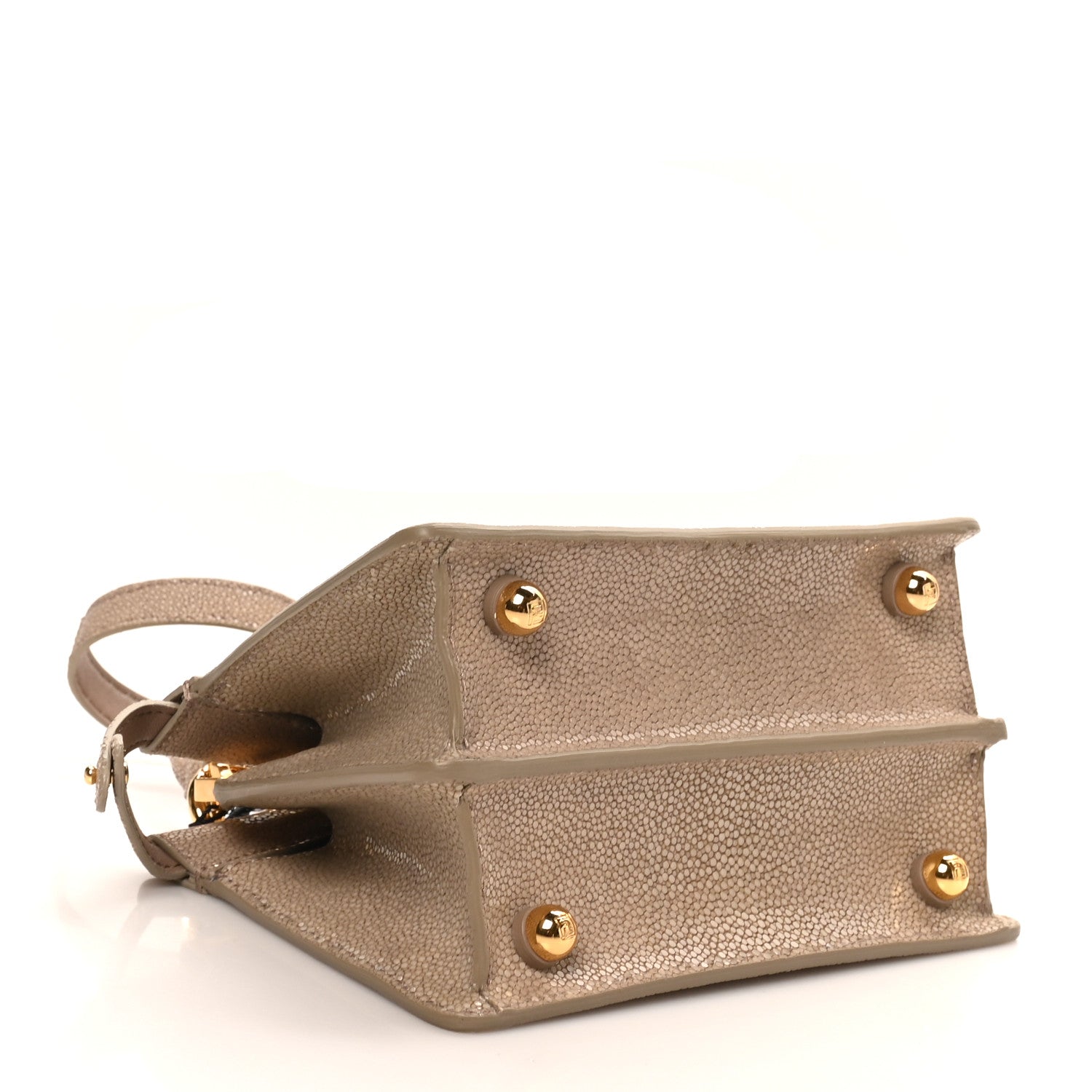 Stingray Shiny Nappa Petite Peekaboo I SEE U Satchel Tortora - Image 4