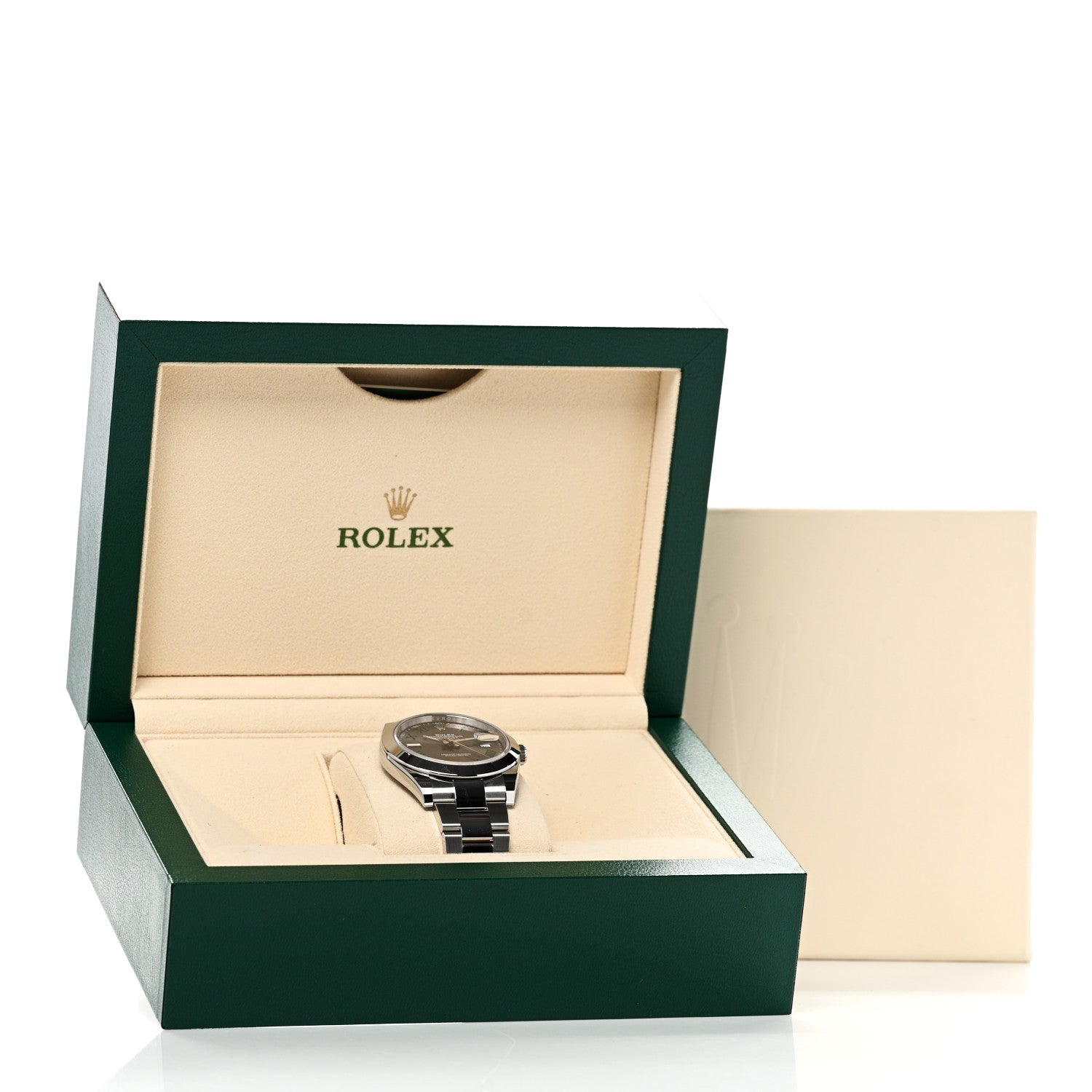 Stainless Steel 41mm Oyster Perpetual Wimbledon Datejust Watch Slate 126300 - Image 5