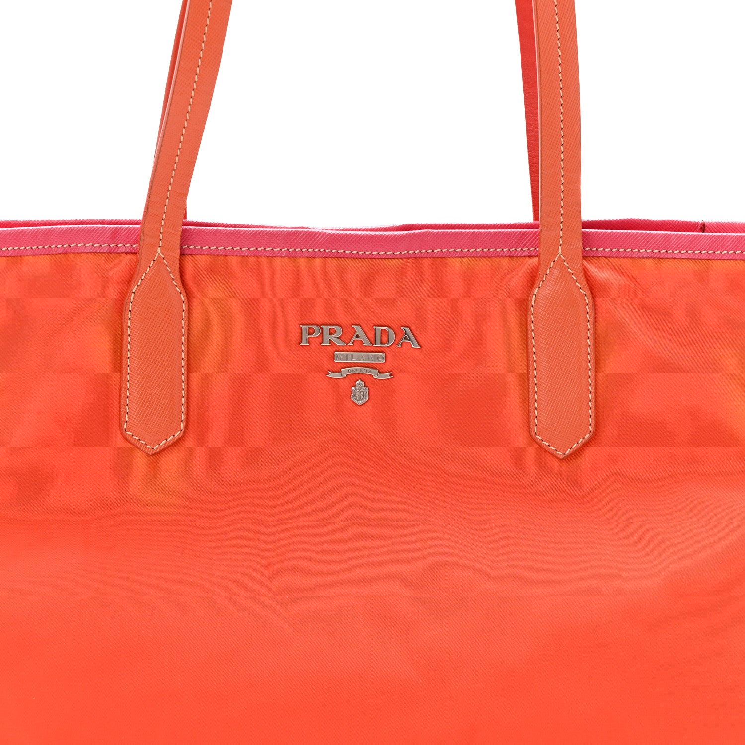 Tessuto Nylon Saffiano Tote Papaya Ibisco - Image 9