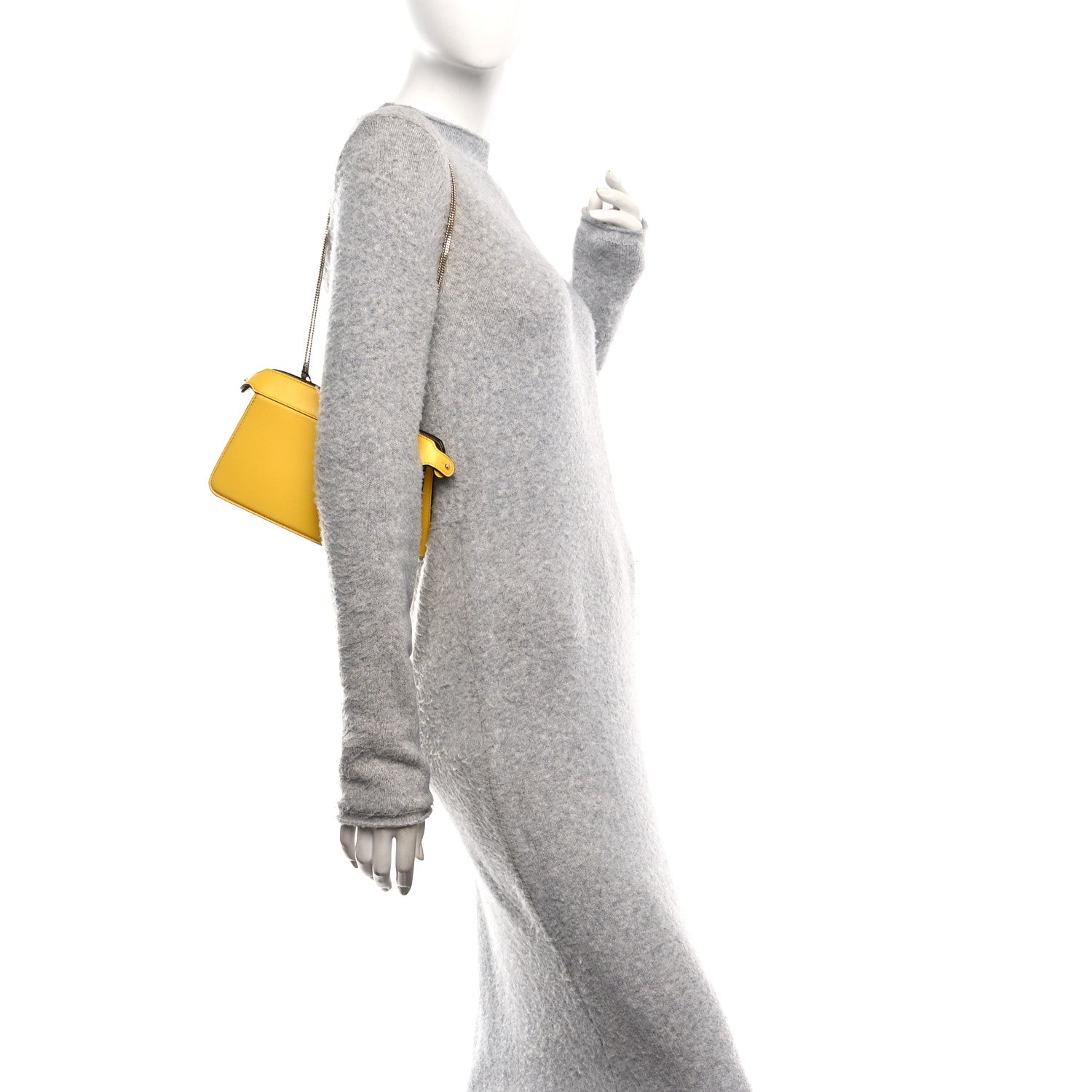 Nappa Small Peekaboo I SEE U East West Chain Satchel Limone - Image 2