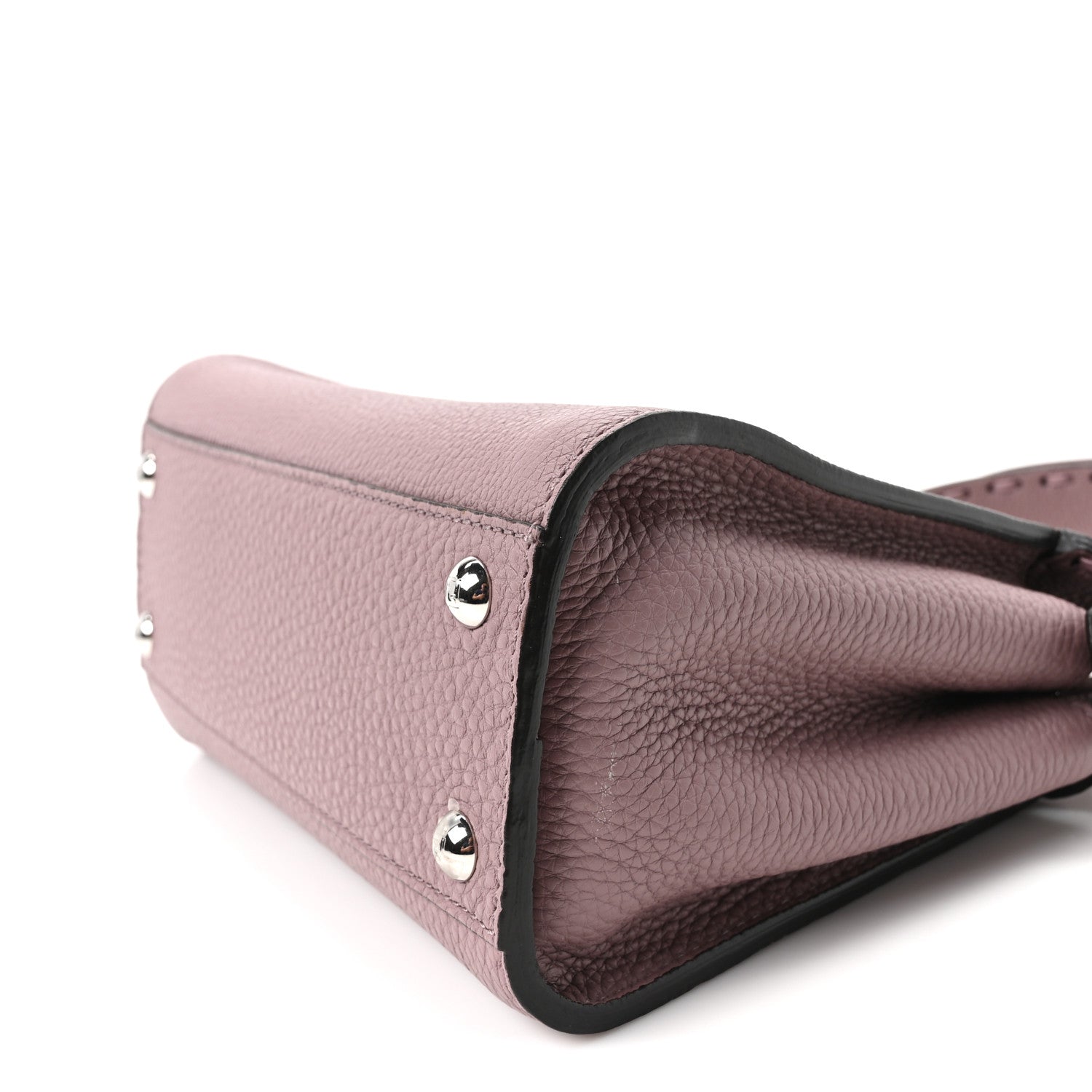 Cuoio Romano Selleria Macro Stitchings Mini Peekaboo Iconic Satchel Rose Camelia - Image 9