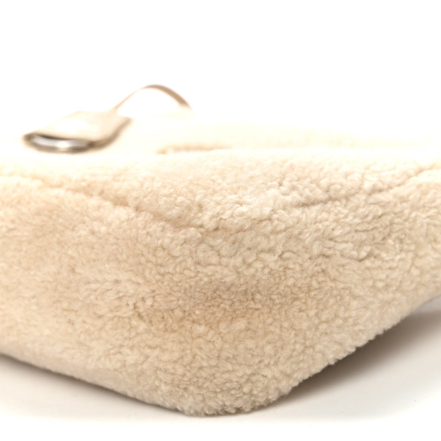 Shearling Mini Re-Edition 2000 Bag Ecru - Image 10