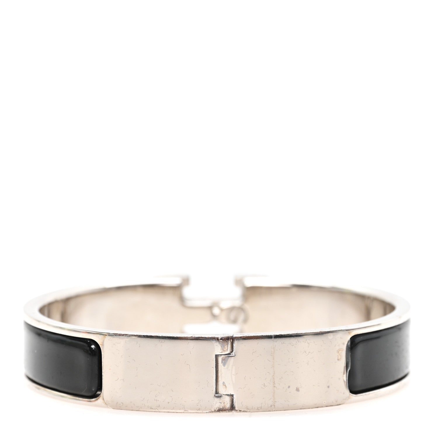 Enamel Narrow Clic Clac H Bracelet PM Black - Image 3
