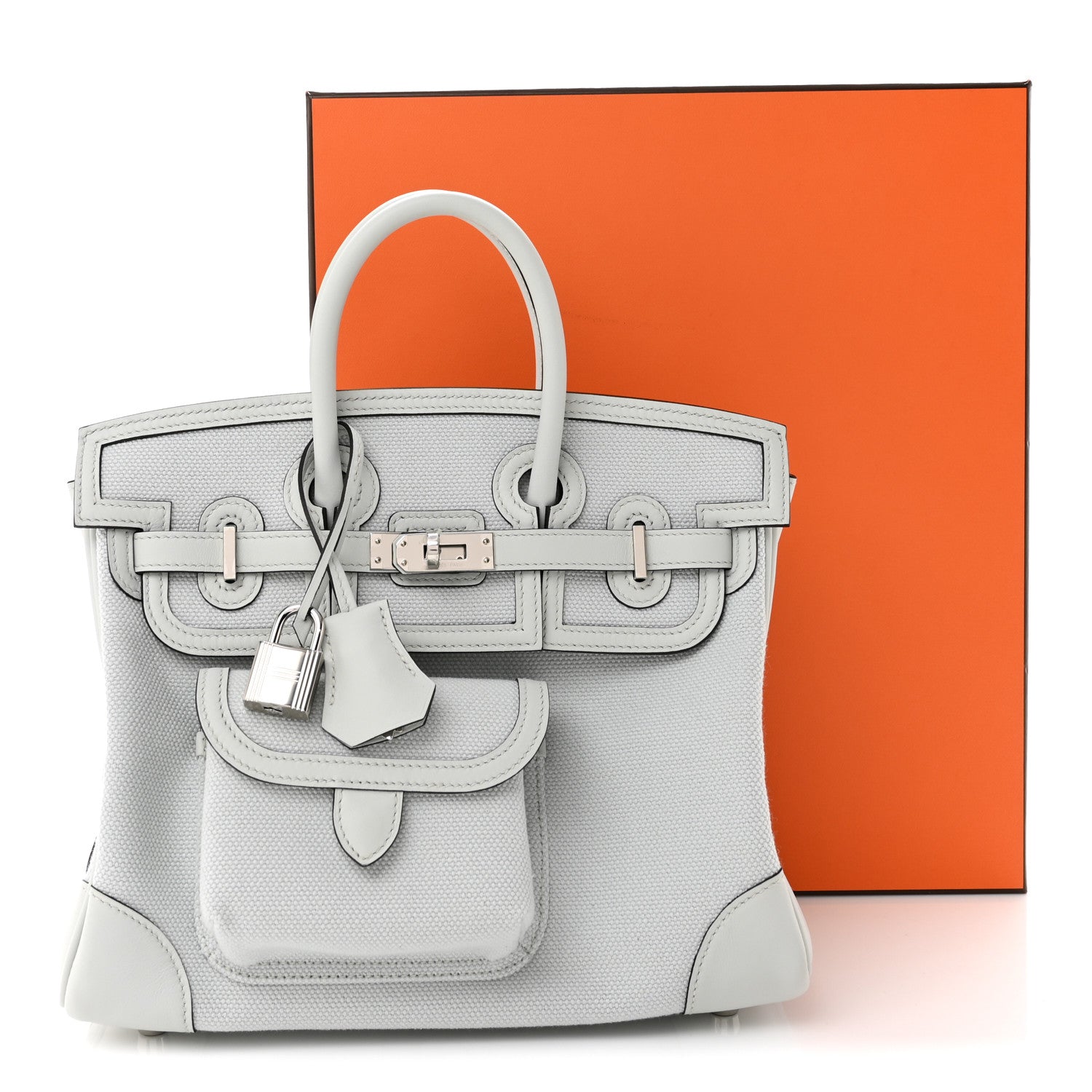 Toile Goeland Swift Cargo Birkin 25 Gris Platine - Image 11
