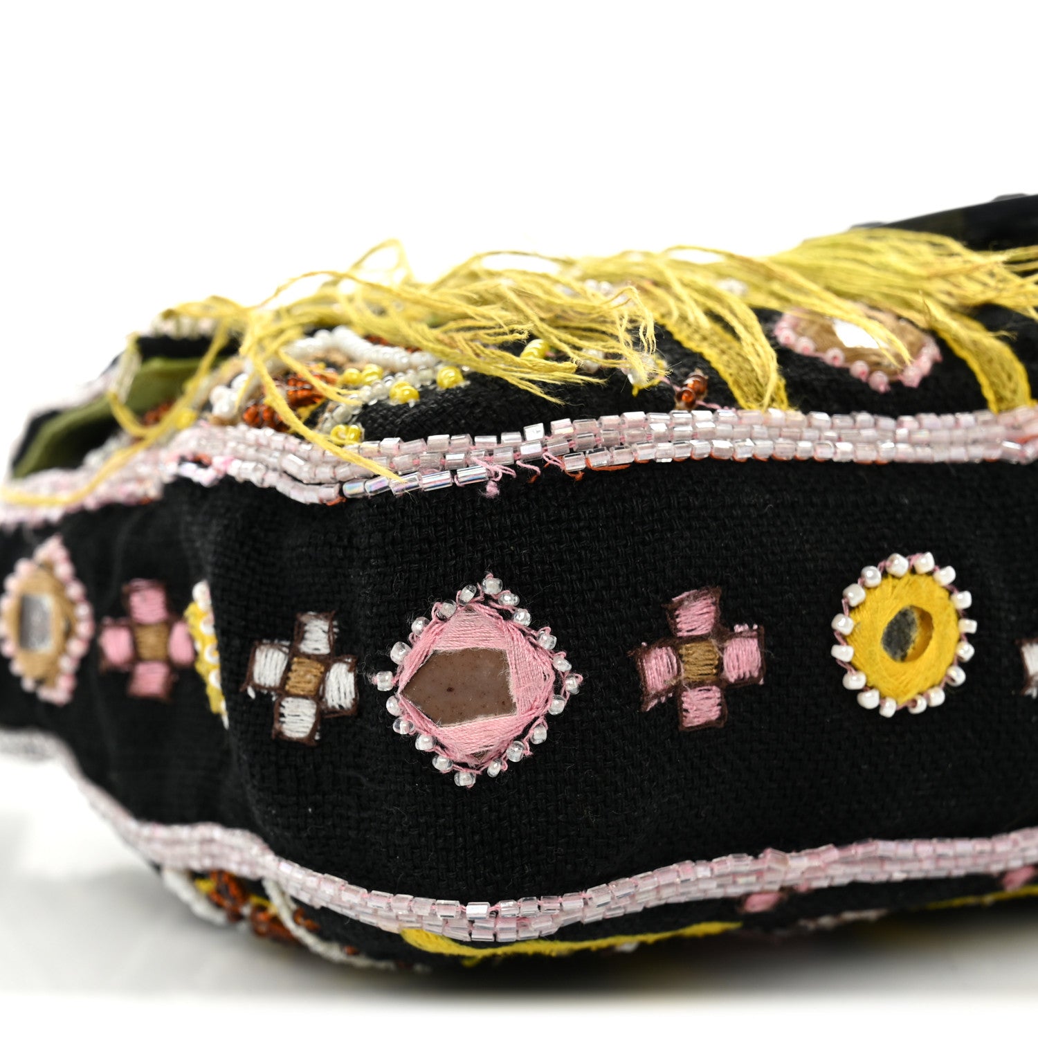 Canvas Beaded Baguette Black Multicolor - Image 8
