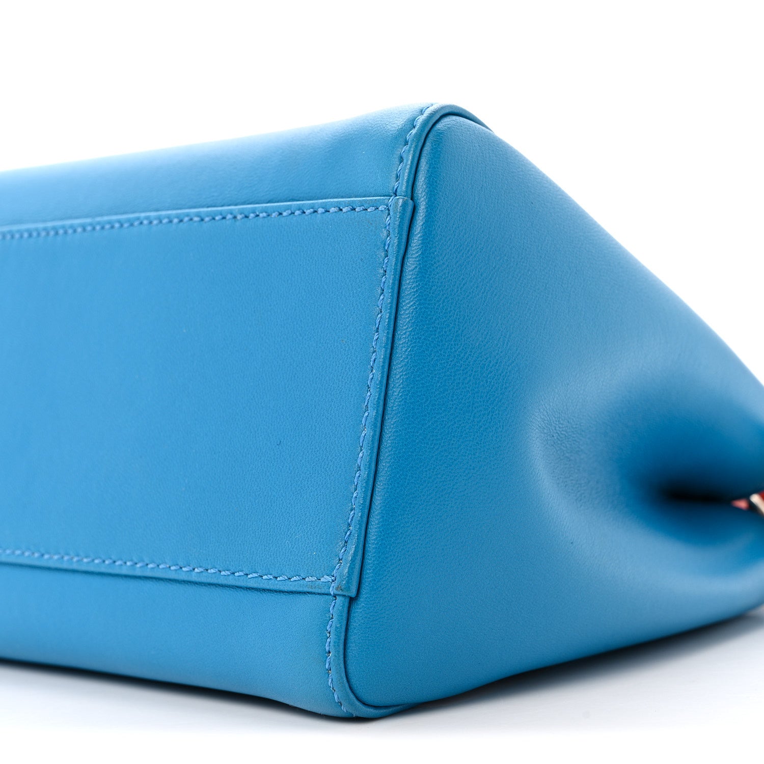 Nappa Colorblock Mini Peekaboo Iconic Satchel Blue Royal Papavero Cuoio - Image 11