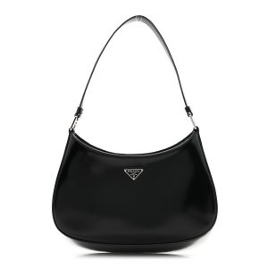 Spazzolato Cleo Shoulder Bag Black