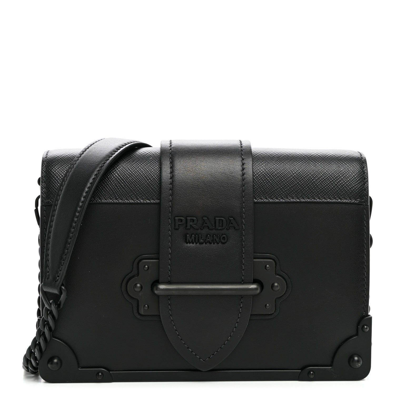 City Calfskin Saffiano Cahier Bag Black