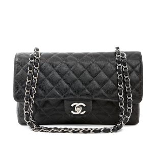 Chanel Classic Medium Black Caviar w/Silver Hardware