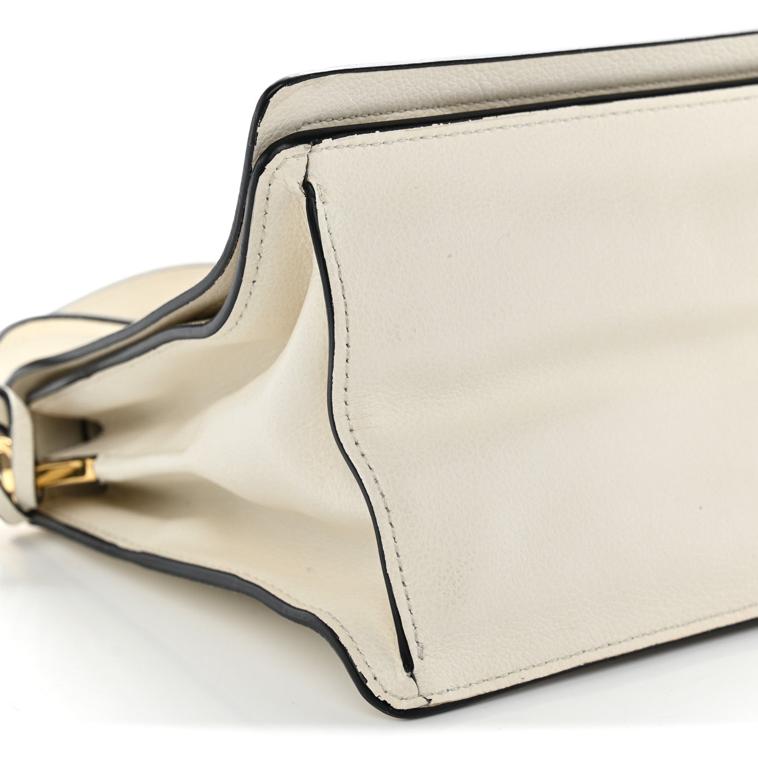 Glace Calf Shoulder Bag White - Image 8