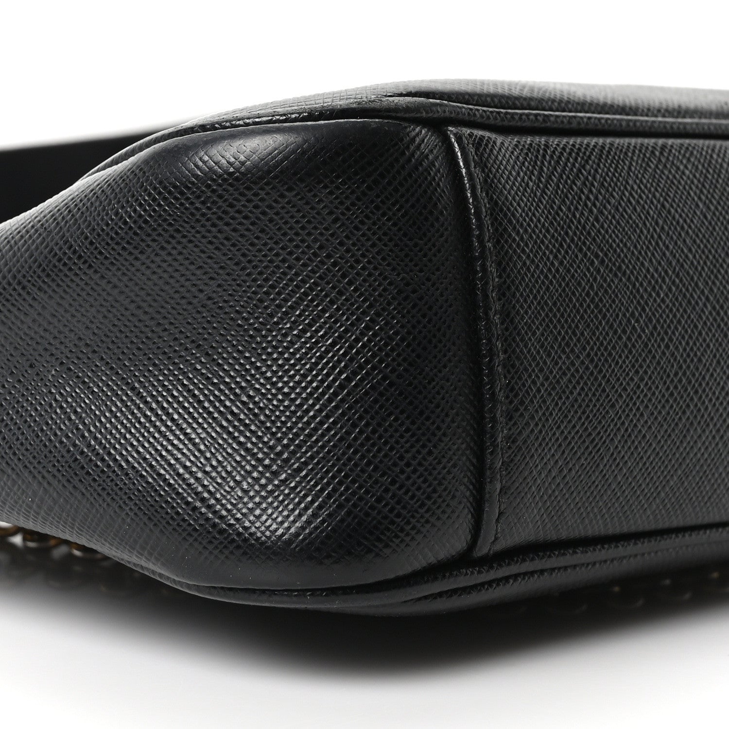 Saffiano Lux Re-Edition 2005 Shoulder Bag Black - Image 9