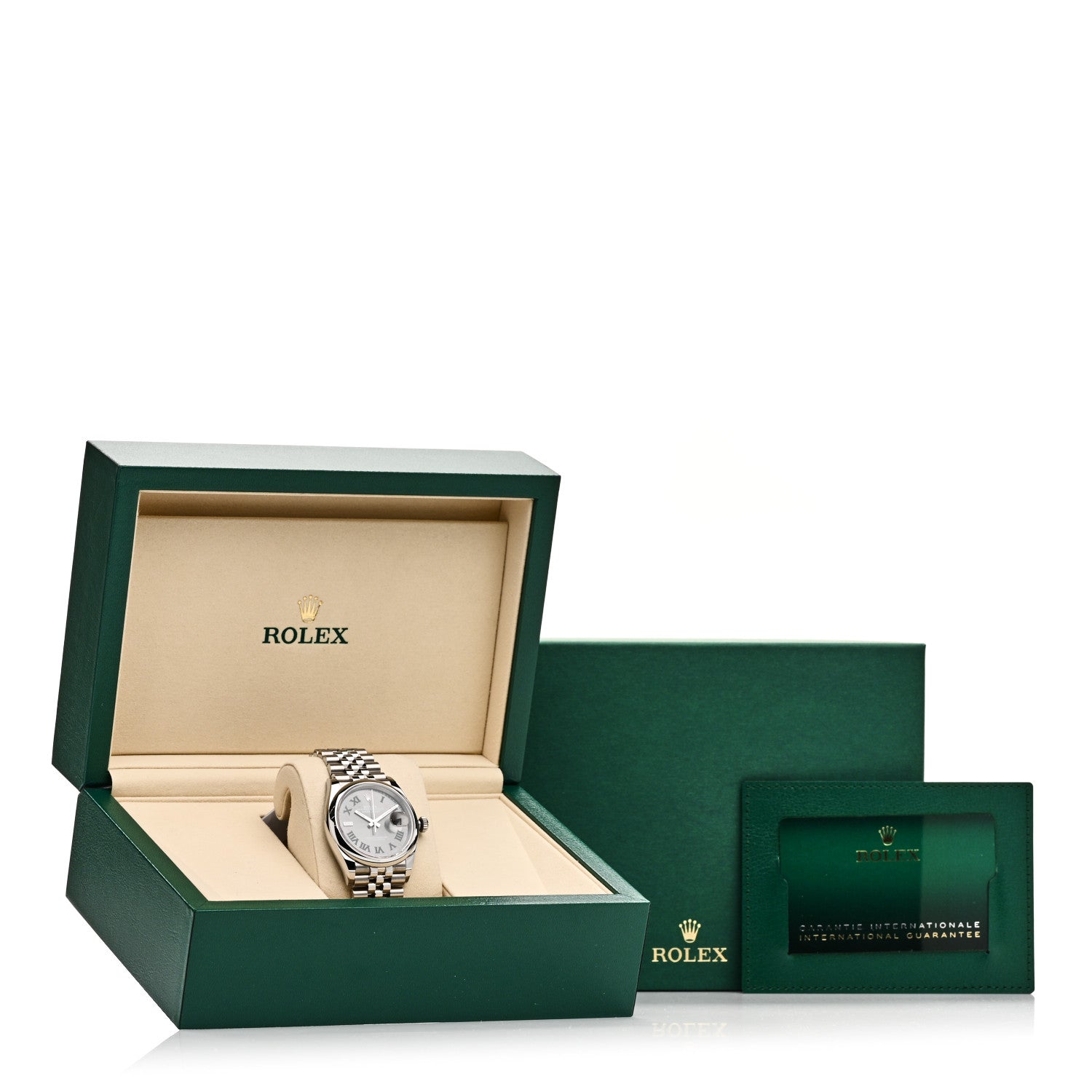 Stainless Steel 36mm Oyster Perpetual Wimbledon Datejust Watch Slate 126200 - Image 5