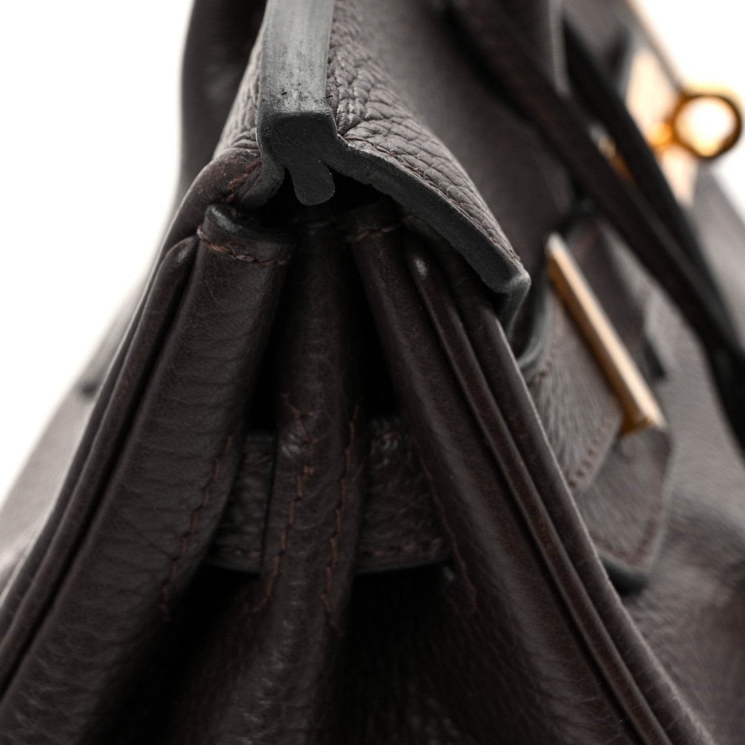 Taurillon Clemence Birkin 30 Chocolate - Image 12