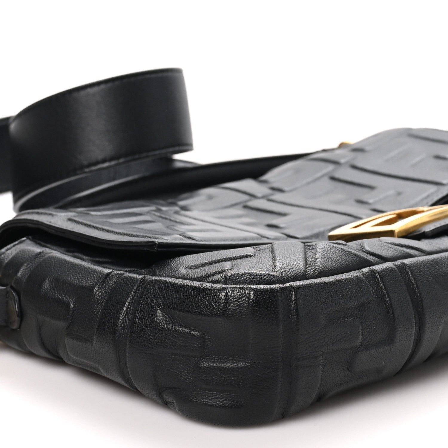 Nappa FF 1974 Embossed Baguette Black - Image 9
