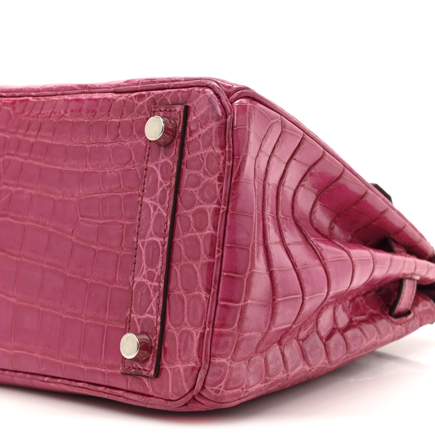 Shiny Niloticus Crocodile Birkin 25 Rose Scheherazade - Image 9