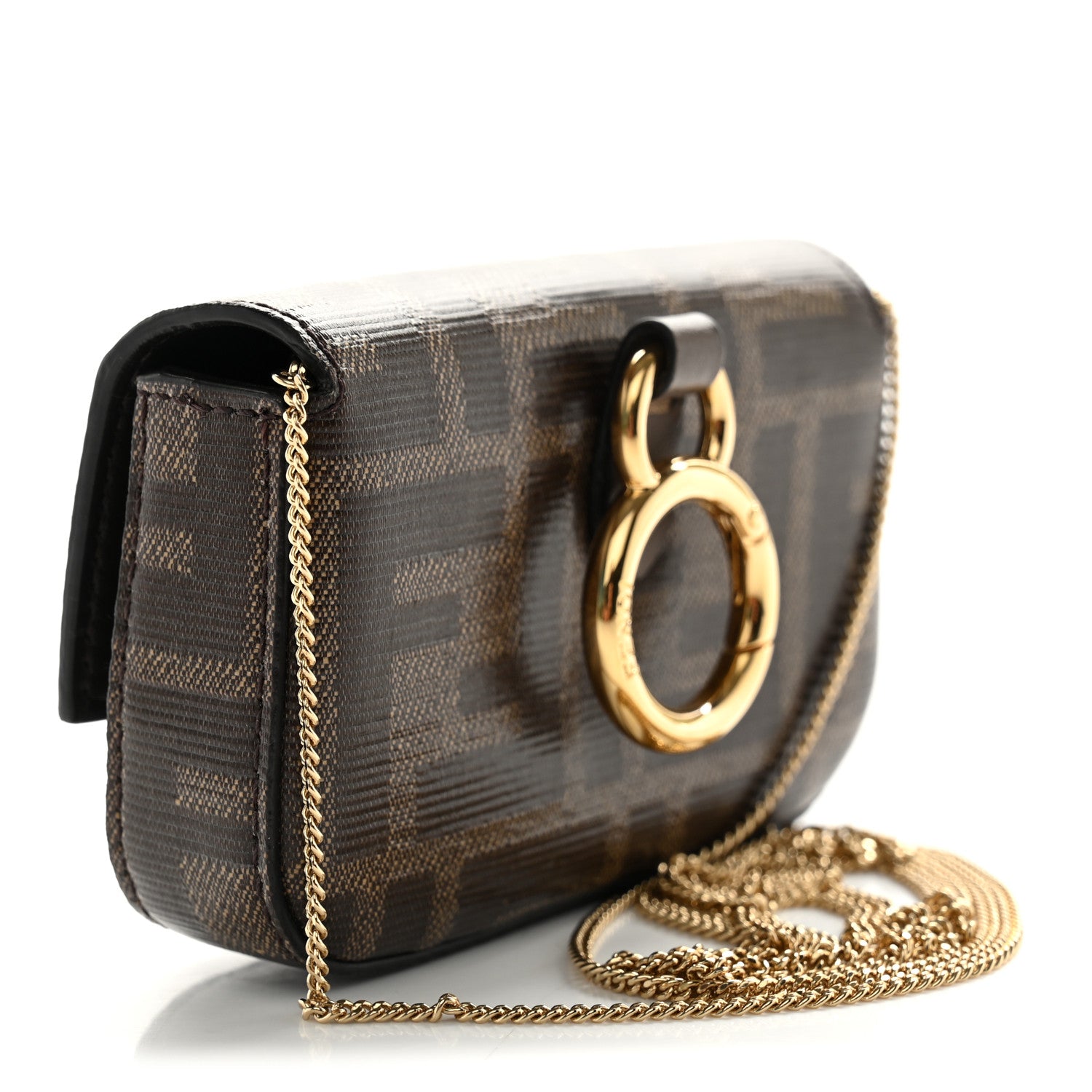 Glazed Fabric FF 1974 Nano Baguette Charm Mogano Panna - Image 2