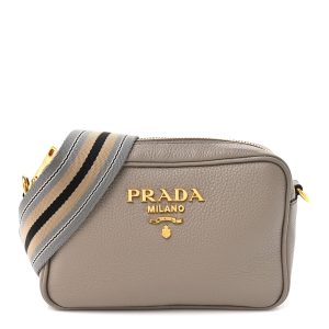Vitello Daino Camera Bag Argilla