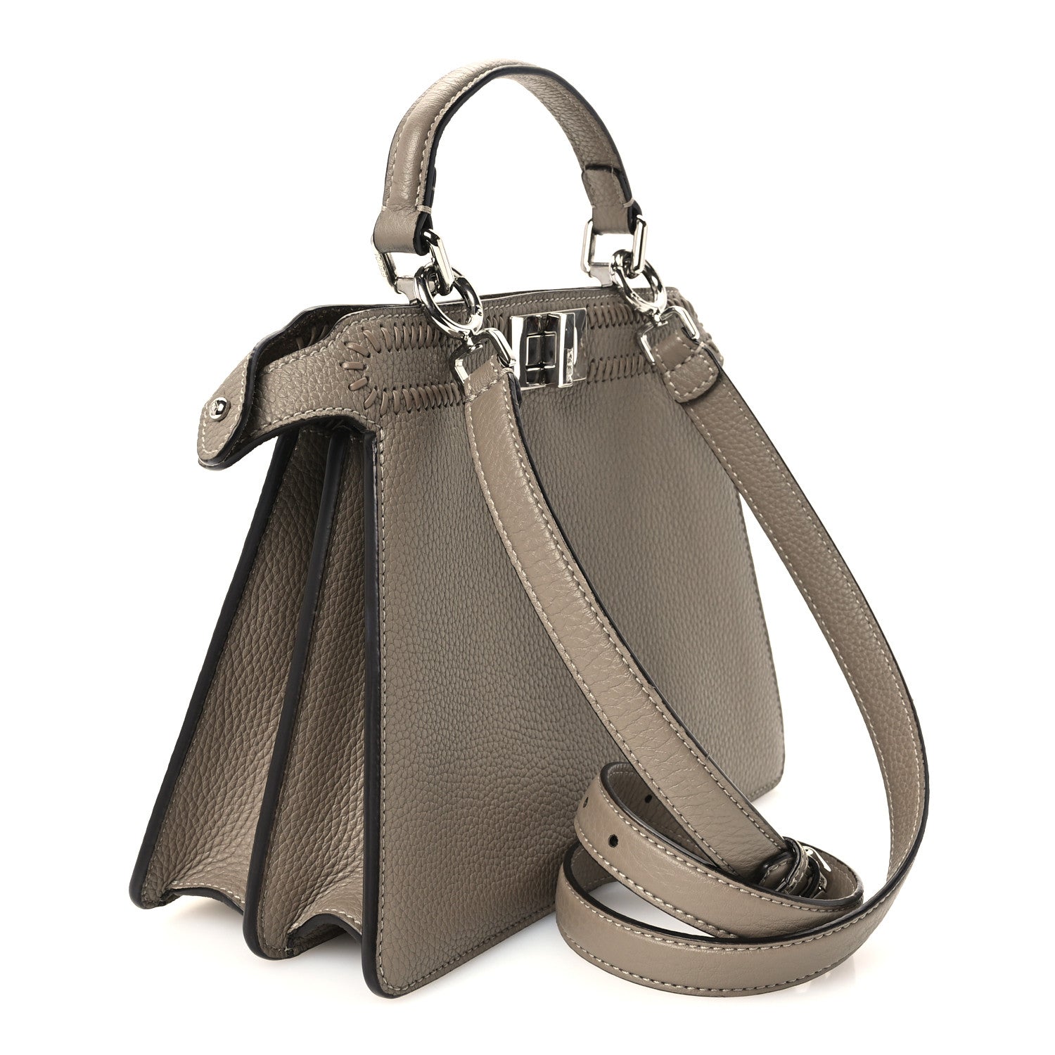 Cuoio Romano Nappa Intreccio FF Small Peekaboo I SEE U Corda - Image 3
