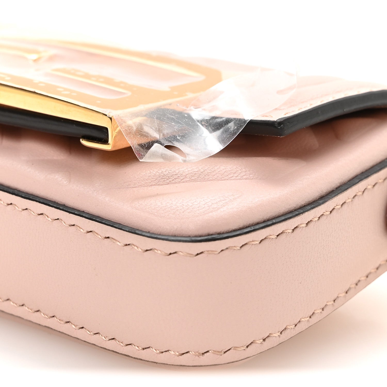 Nappa Matisse FF Embossed Nano Maxi Buckle Baguette Charm Rosa Quarzo - Image 10