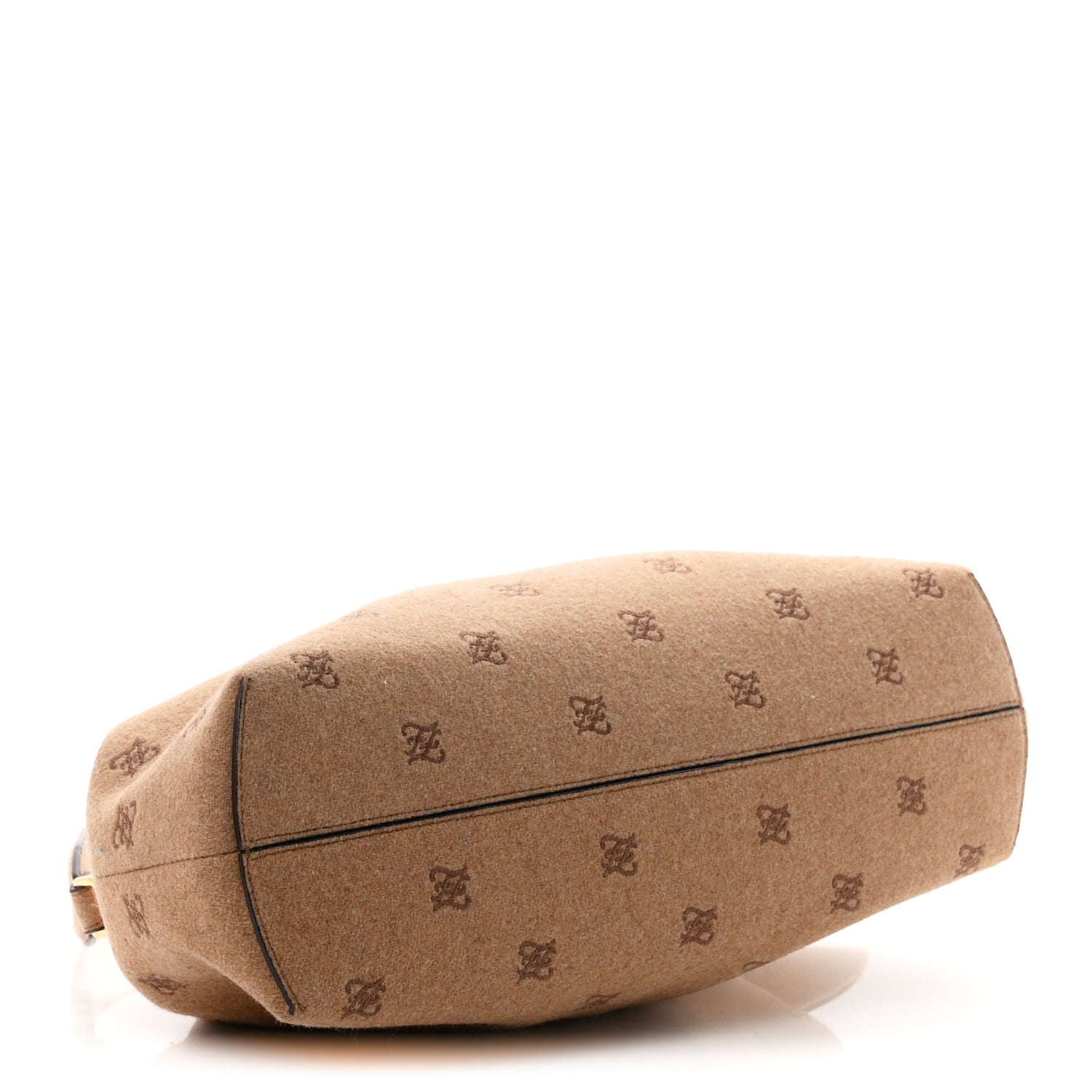 Flannel Karligraphy Embroidered Medium Fendi First Camel - Image 4