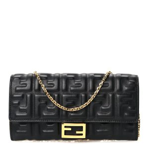 Nappa Matisse FF Embossed Continental Wallet Black