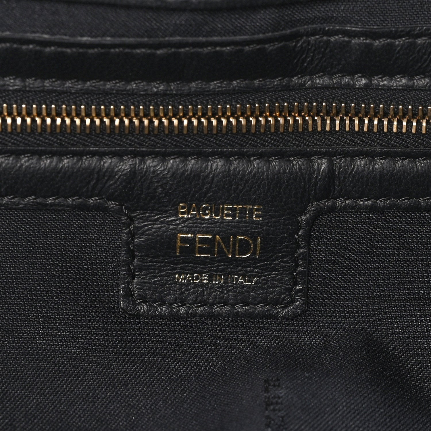 Nappa FF 1974 Embossed Baguette Black - Image 6