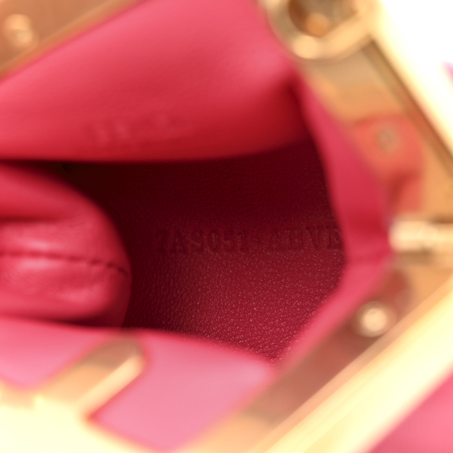 Shiny Nappa Nano Fendi First Bag Charm Lampone - Image 6