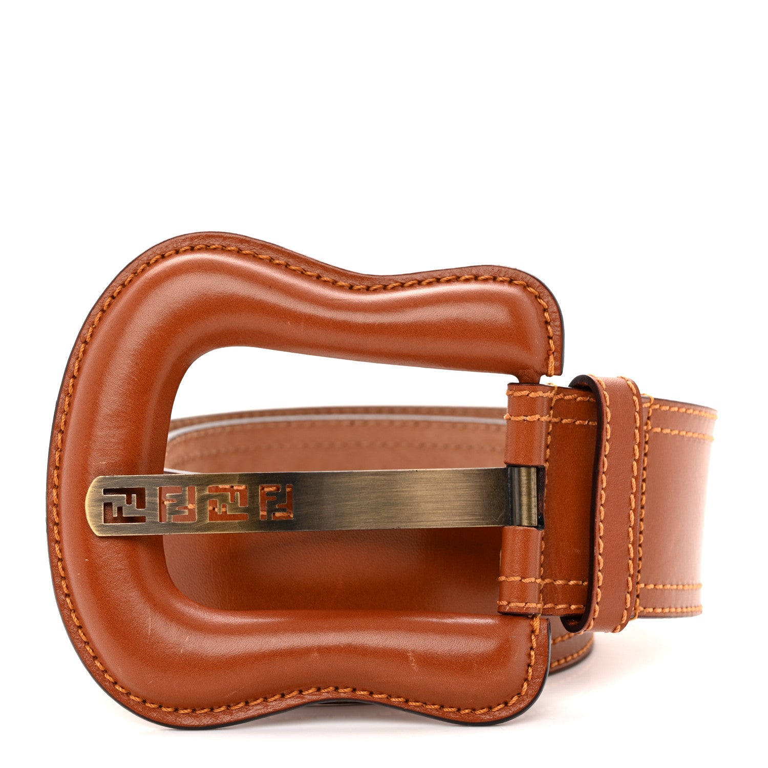 Calfskin B Wide Belt 70 28 Brown