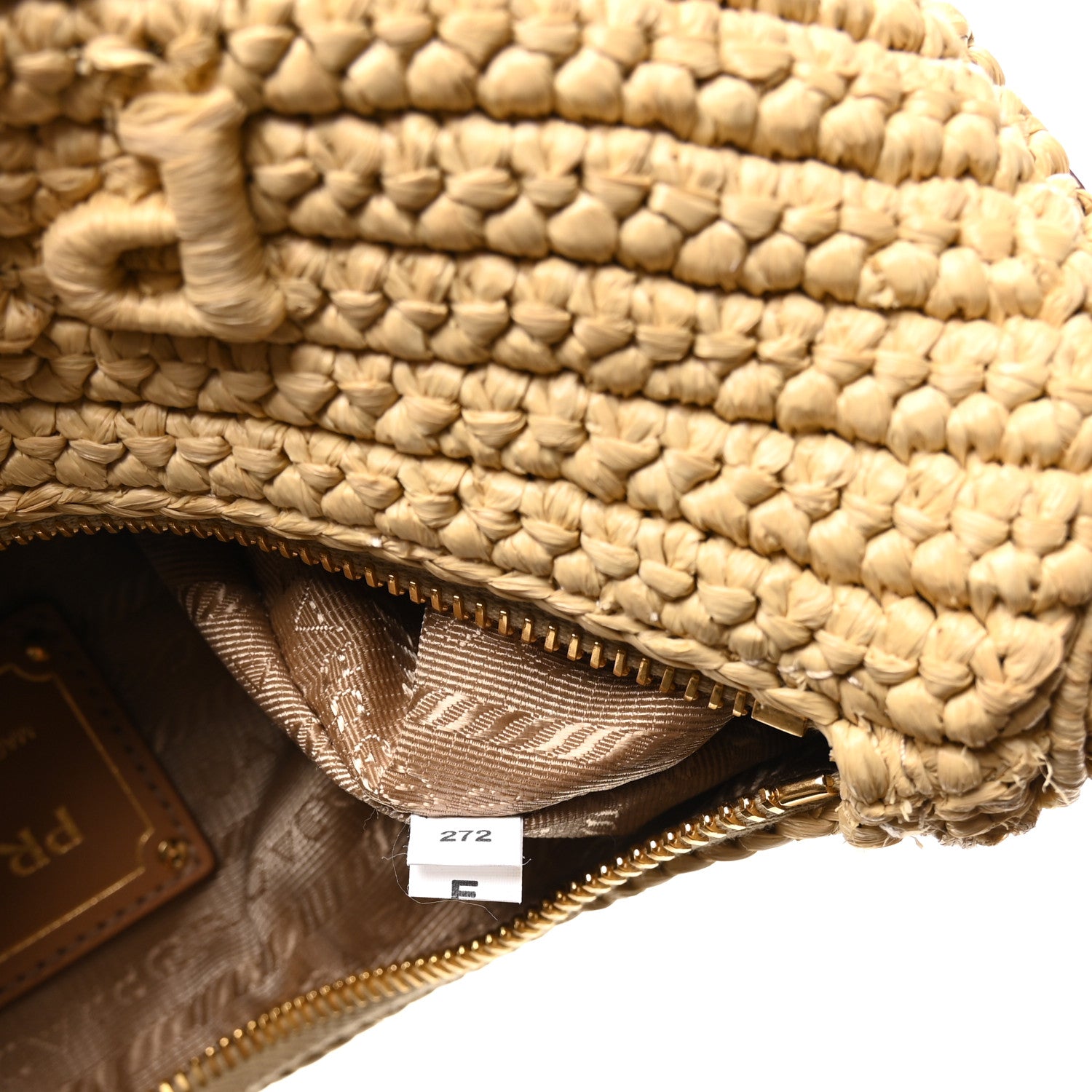 Yarn Raffia Effect Crochet Arque Shoulder Bag Natural - Image 7