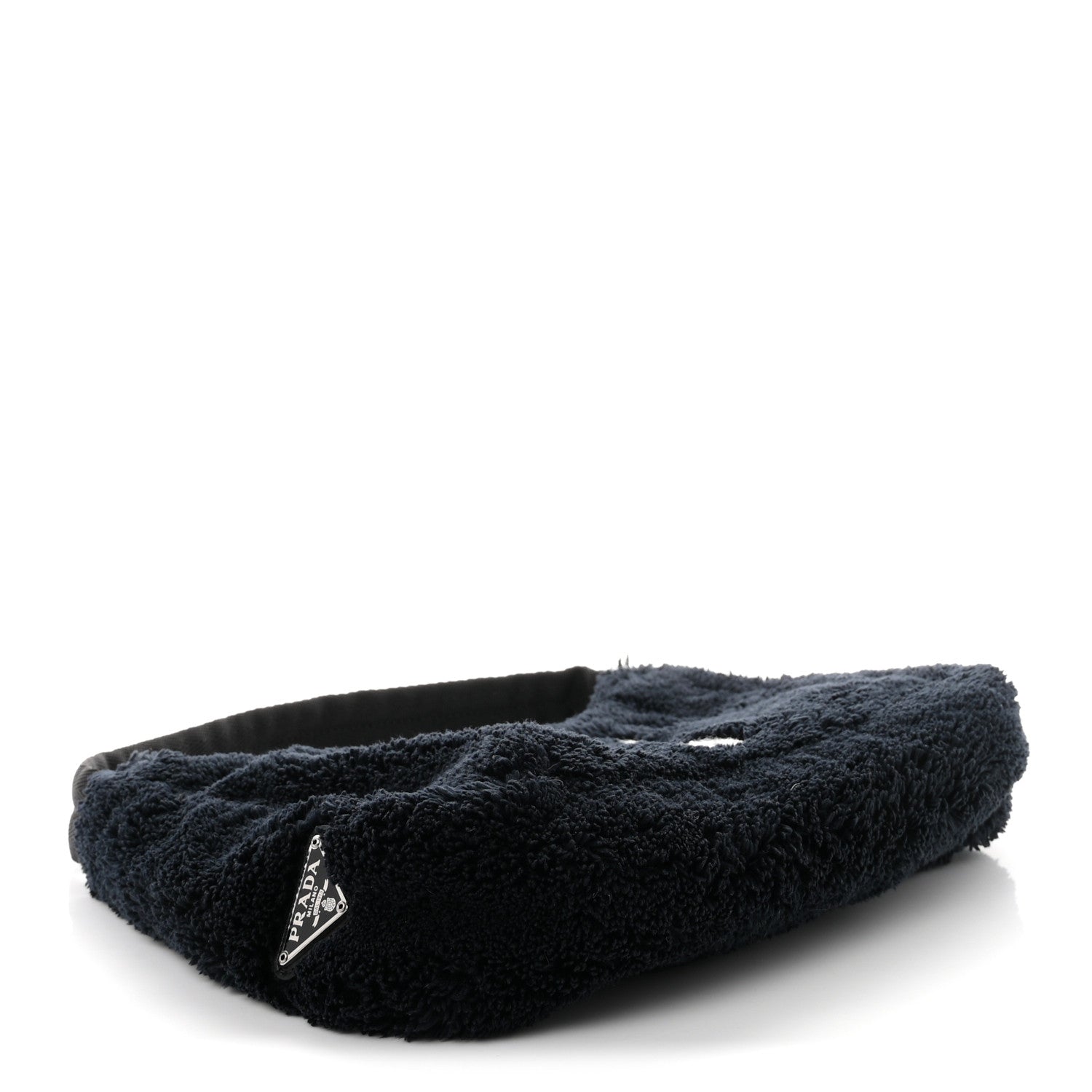 Terry Cloth Mini Re-Edition 2000 Bag Black White - 图片 3