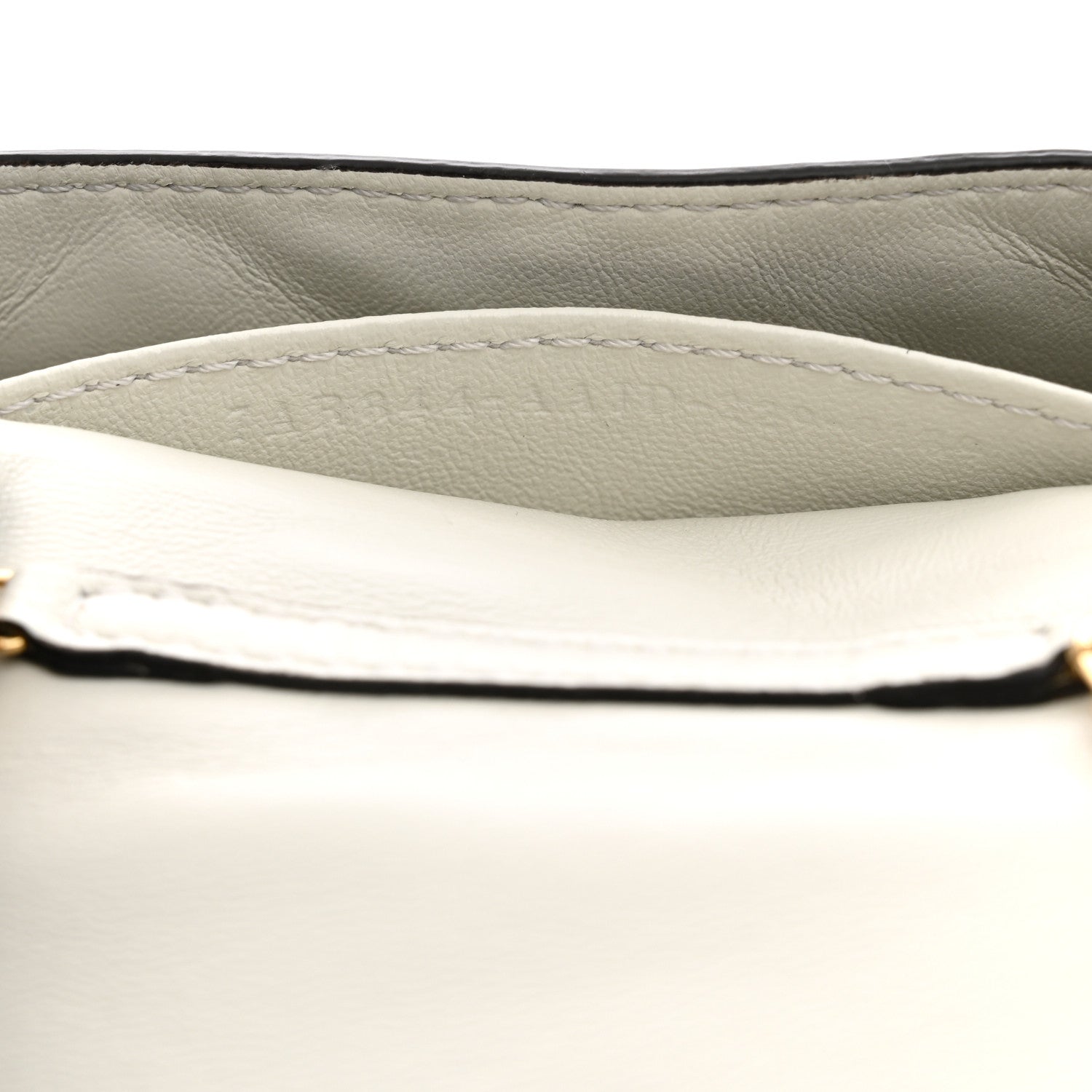 Nappa Matisse FF Embossed Nano Baguette Charm White - Image 6