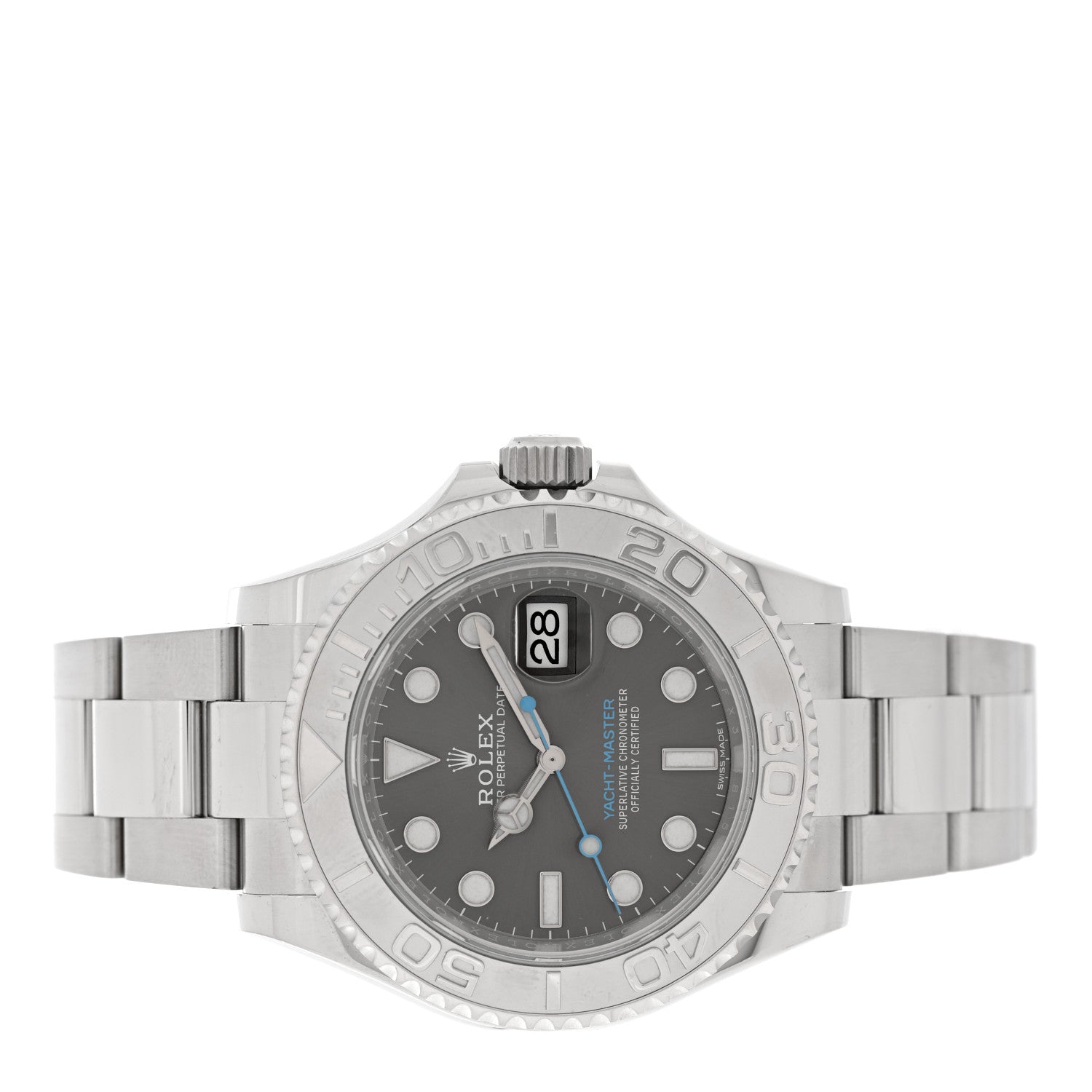Stainless Steel Platinum 40mm Oyster Perpetual Date Yacht-Master Watch Slate 116622 - Image 2