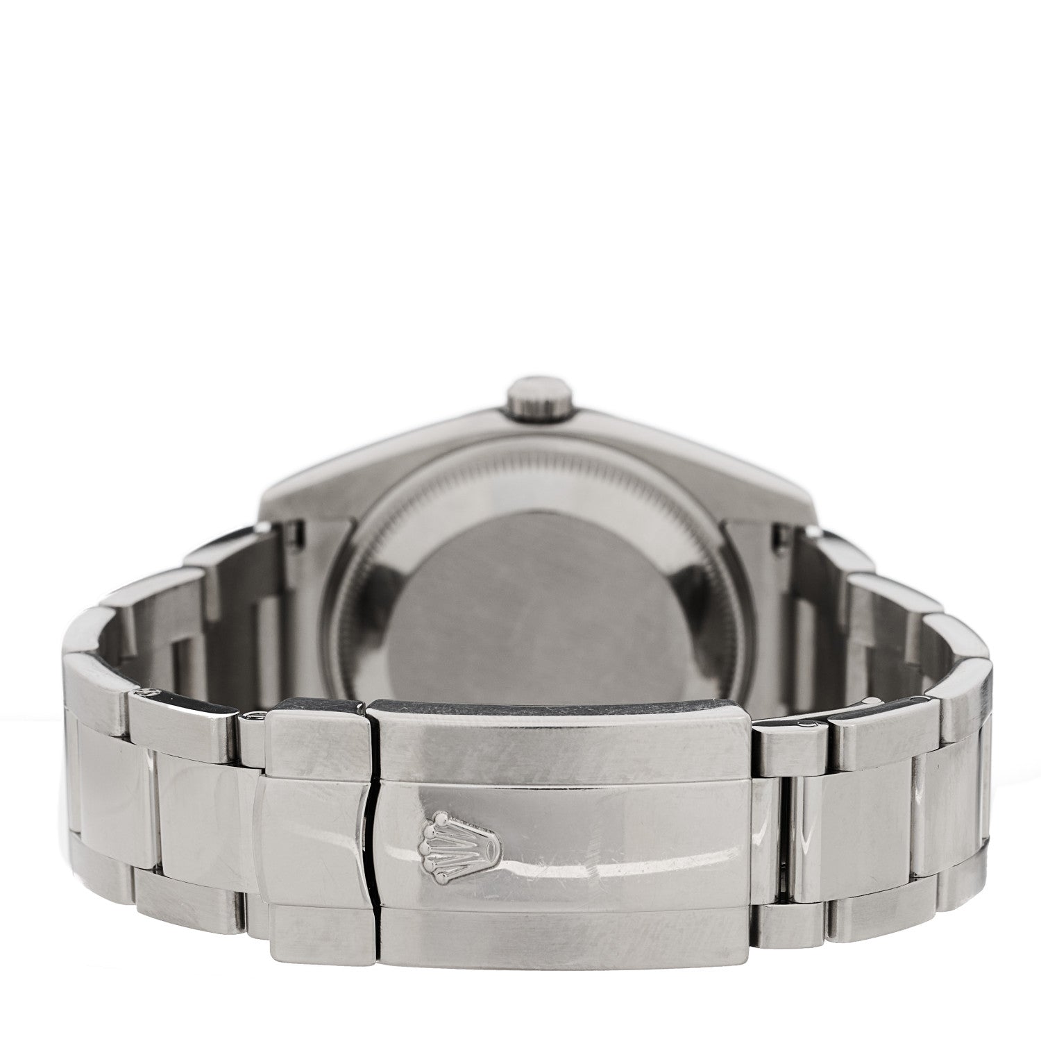 Stainless Steel 18K White Gold Diamond 34mm Oyster Perpetual Date Watch White Roman 115234 - Image 3