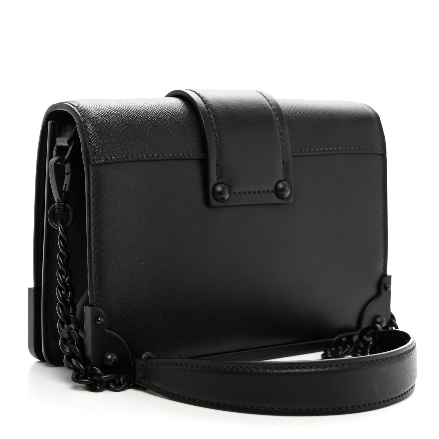 City Calfskin Saffiano Cahier Bag Black - Image 3