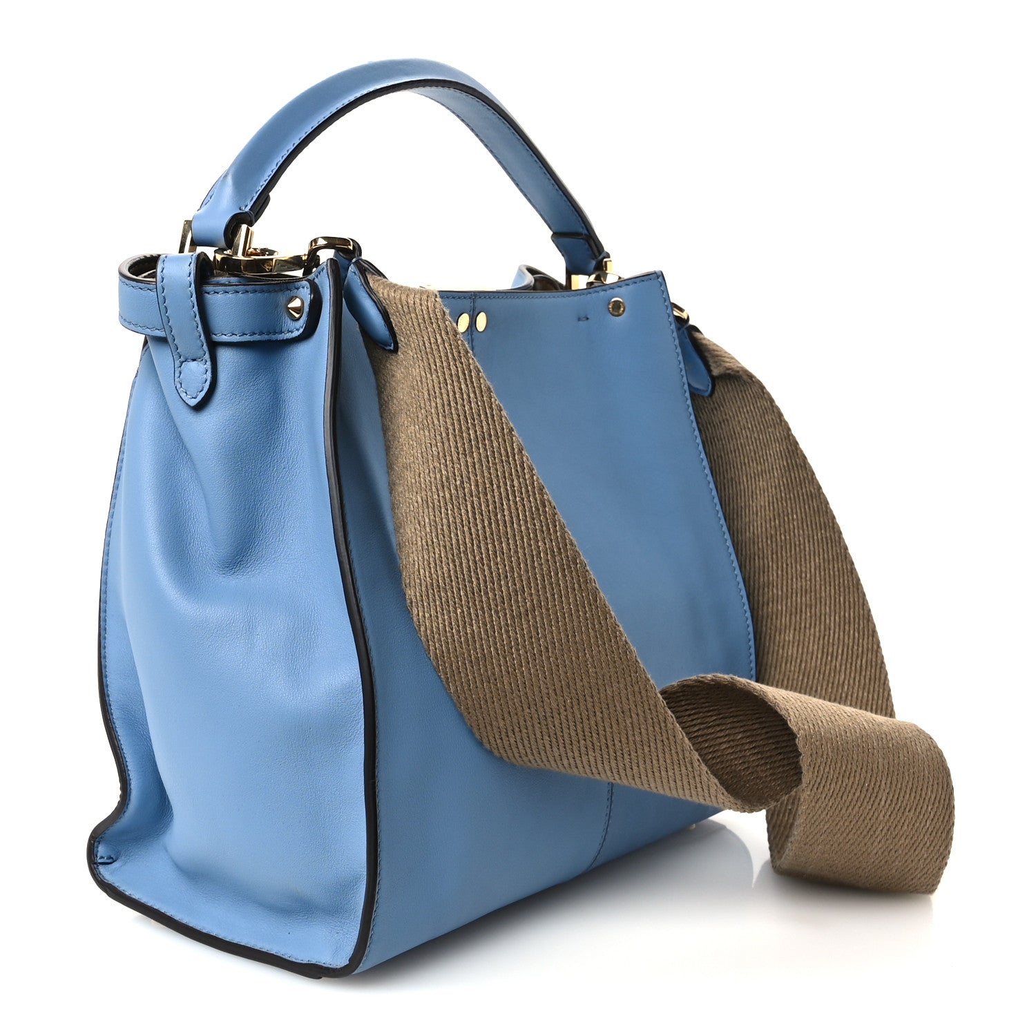 Vitello Seta Nabuk Pequin Medium Peekaboo X-Lite Blue Brown - Image 3